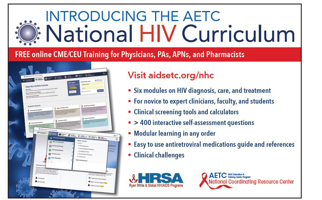 Image of postcard advertising AETC National HIV Curriculum